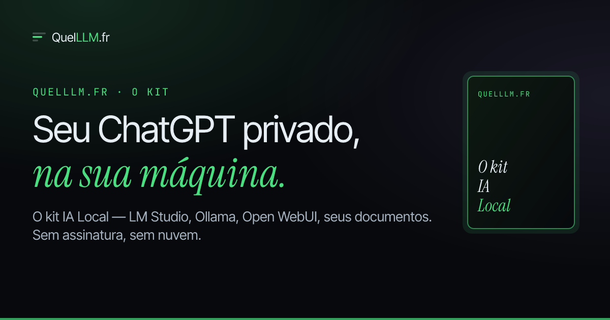 Capa do Kit IA Local — IA Local